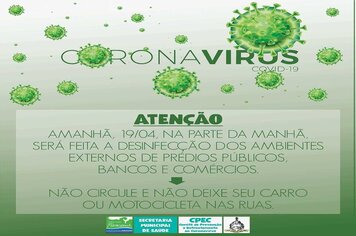 Foto - ORIENTAÇÕES DIVERSAS NO COMBATE AO COVID-19